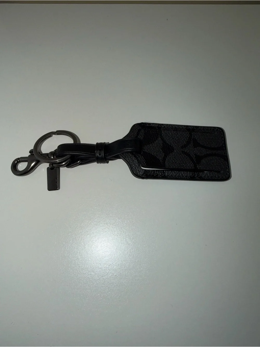 Coach leather key